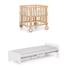 Système de literie évolutif Evo berceau naturel + kit junior blanc