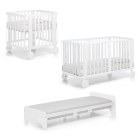 Sistema sonno evolutivo Evo culla bianco + kit lettino bianco + kit junior bianco