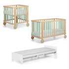 Sistema sonno evolutivo Evo culla menta + kit lettino menta + kit junior bianco