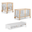 Sistema sonno evolutivo Evo culla perla + kit lettino perla + kit junior bianco