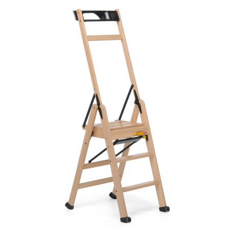 Sgabello Pieghevole Foppapedretti Tialzo - Legno Faggio, 3 Gradini, Portata 150kg - Foto 5