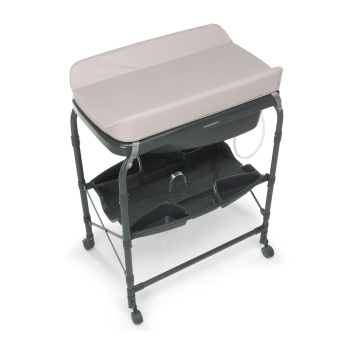 Splash bathtub with foldable changing table