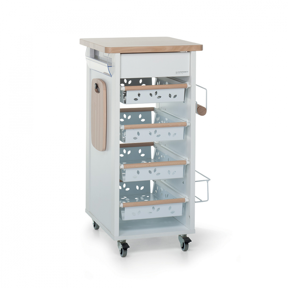 Wooden kitchen trolley Bistrot by Foppapedretti – official website