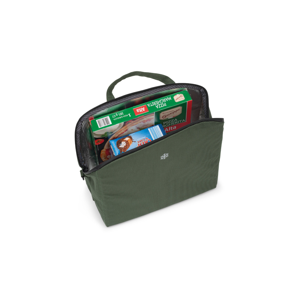  With thermal bag (8 lt.) for fresh or frozen food, made of waterproof fabric with raincover