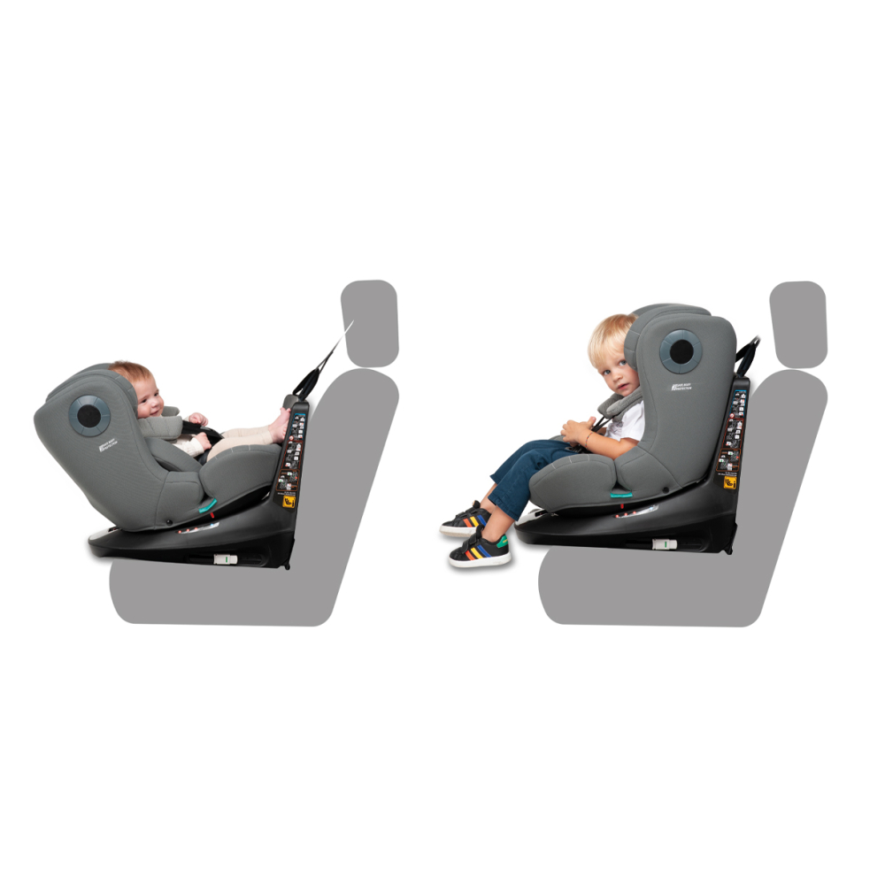 Per bambini con altezza da 40 a 105 cm (in senso contrario a quello di marcia) - Per bambini con altezza da 76 a 105 cm e 15 mesi di età (in senso di marcia)