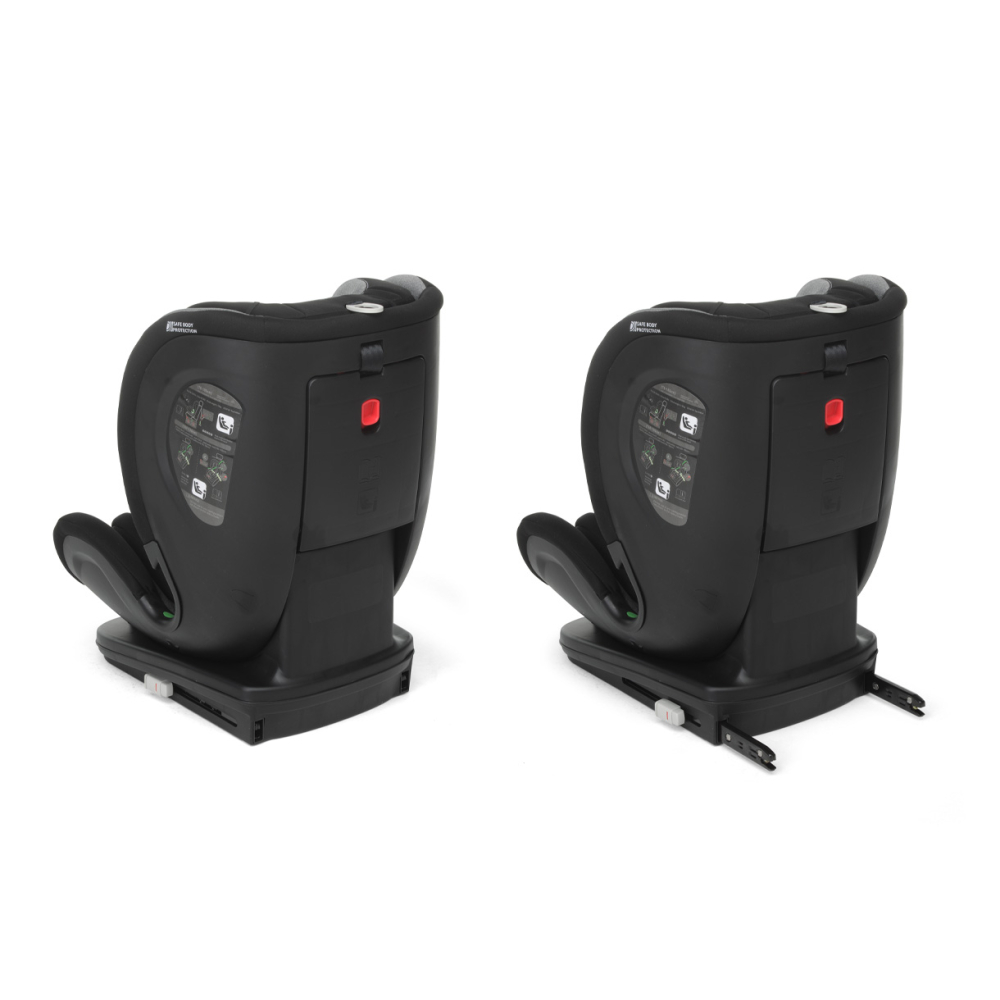 Double anchorage system with or without Isofix connectors (from 100 to 150 cm height)