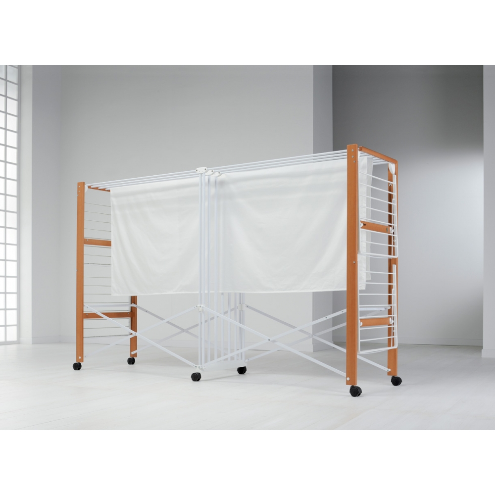 Er bietet 30 Meter nutzbare Aufhängelänge für die Wäsche